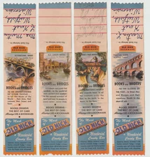 1946 Old Nick Books are Bridges Bookmark Advertisement Schutter Candy Bar