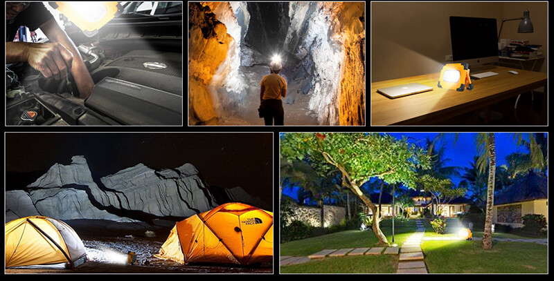 Image 51 - Portable USB Rechargeable Emergency LED Solar Work Light 9000MAH Power Bank