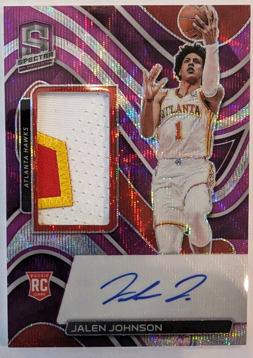 2021 Spectra RPA Rookie Patch Auto Jalen Johnson FOTL Purple Wave 