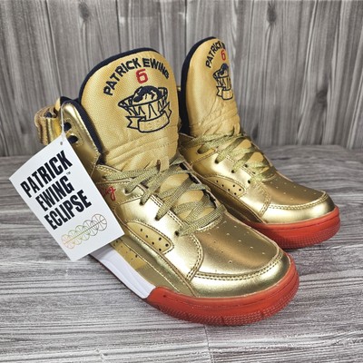 Patrick Ewing Gold Medal Eclipse Basketball Shoes Men's Size