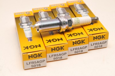 (4) NGK LFR5AGP 5018 Spark Plug Plugs Bougies - Lot of Four / Lot de ...