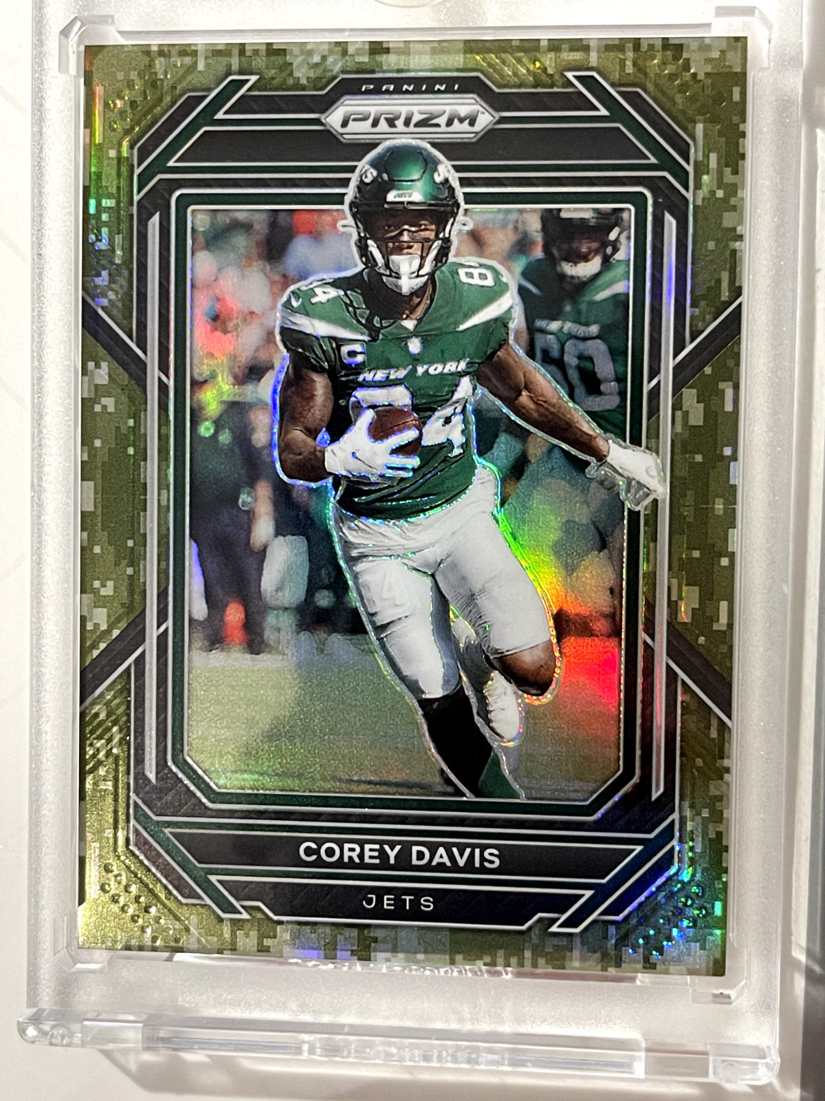 2022 Panini Prizm Corey Davis Forest Camo Prizm /15 New York Jets Color Match