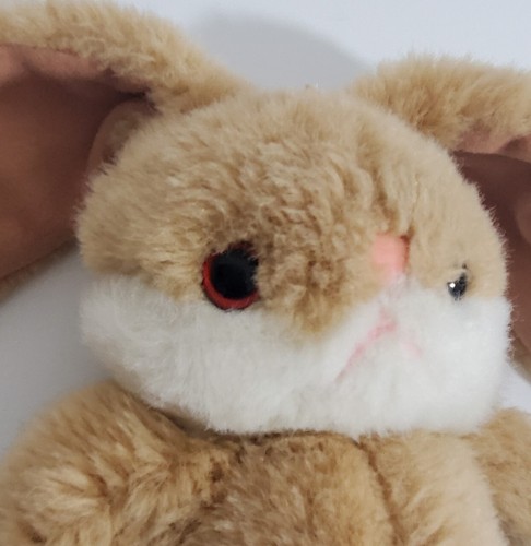 Mary Meyer Rabbit Plush 16" Vintage Brown Red Eyes Townshend Vermont Cranky Face - Picture 6 of 10