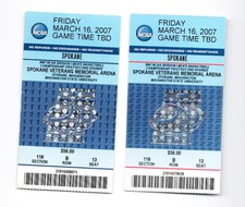 2007--NCAA BASKETBALL CHAMPIONSHIP (1st & 2nd ROUNDS)--TICKETS--LOT-2--NMT