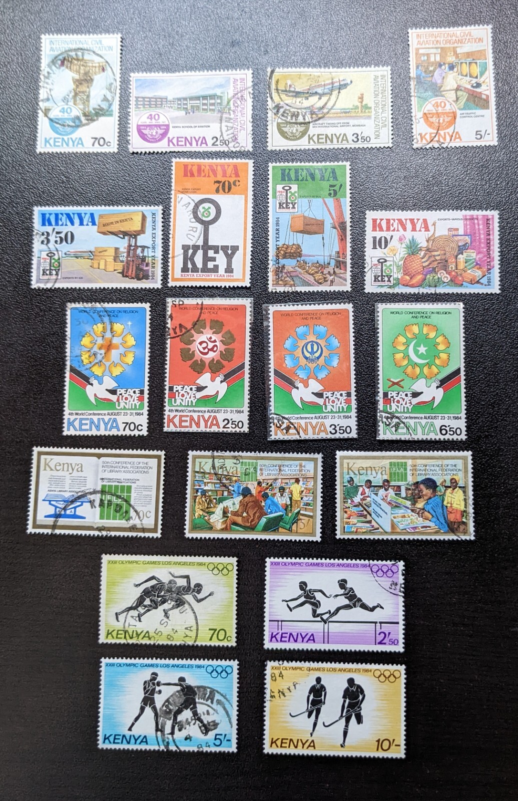 Kenyan Postage Stamp Lot. Scott's s 293//313. UsedCTO. sal's stamp