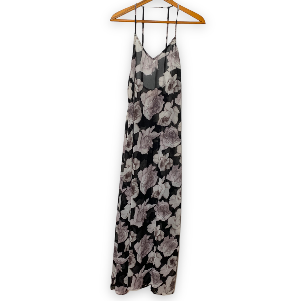 PINS AND NEEDLES URBAN OUTFITTERS floral print T-back maxi slip dress ...