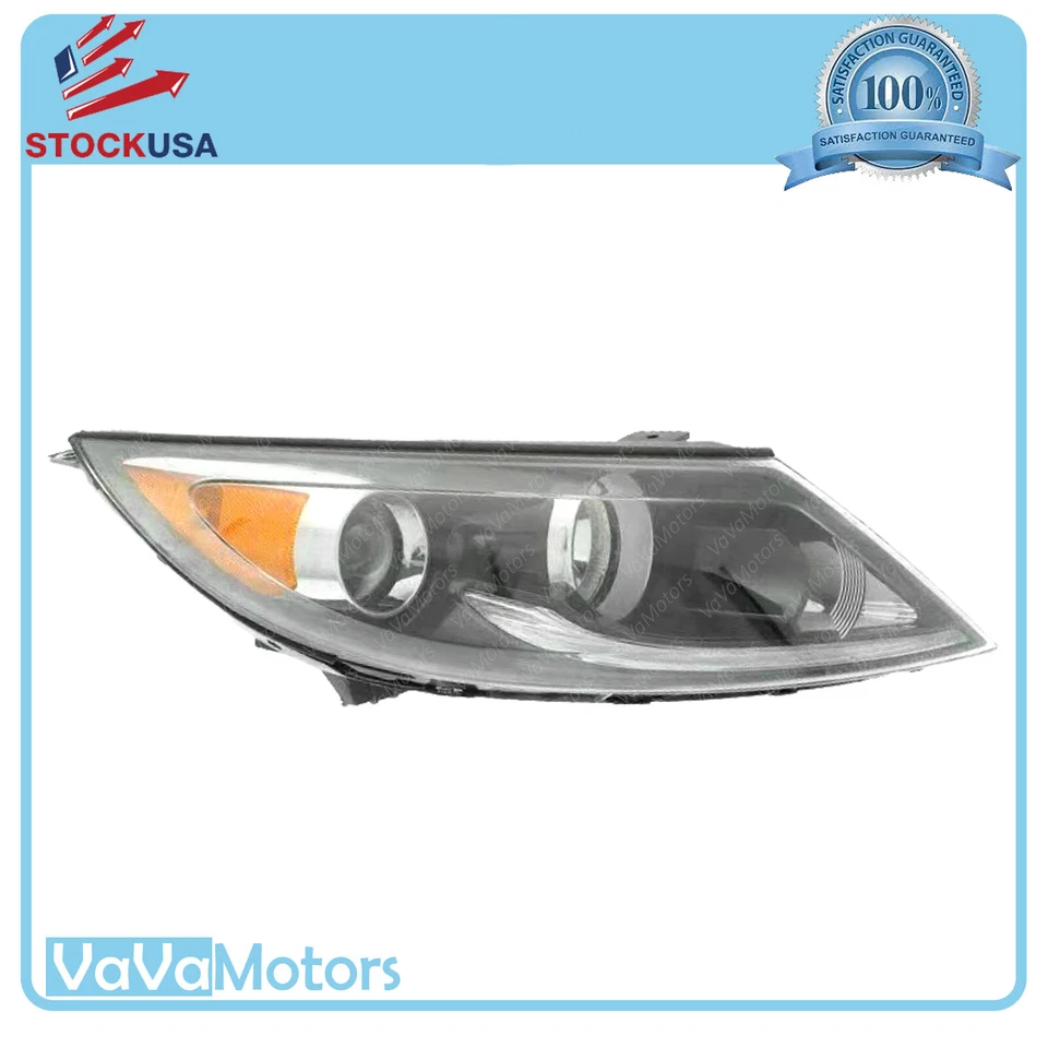 Fits 2013 2016 KIA Sportage Headlight Halogen w/ LED DRL Tube Driver Passenger - Image 2 of 4