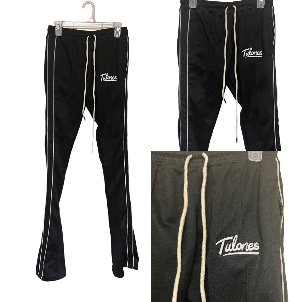 Tulones Stacked Track Pants Athletic Side Stripe Custom Sold Out Black |  eBay
