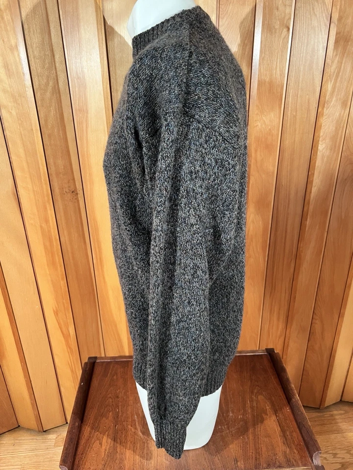 PENDLETON Shetland Virgin Wool Sweater Mens L Charcoal Gray Crewneck - Image 4 of 4