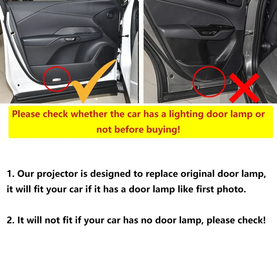 2x Car Led Laser Projector Puddle Light for Toyota Camry Corolla Sienna Venza - Image 4 of 4