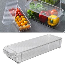 Refrigerator Organizer Narrow Short (with Lid)