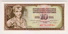 1978 Yugoslavia 10 Dinara UNC 7419594 Paper Money Banknotes Currency