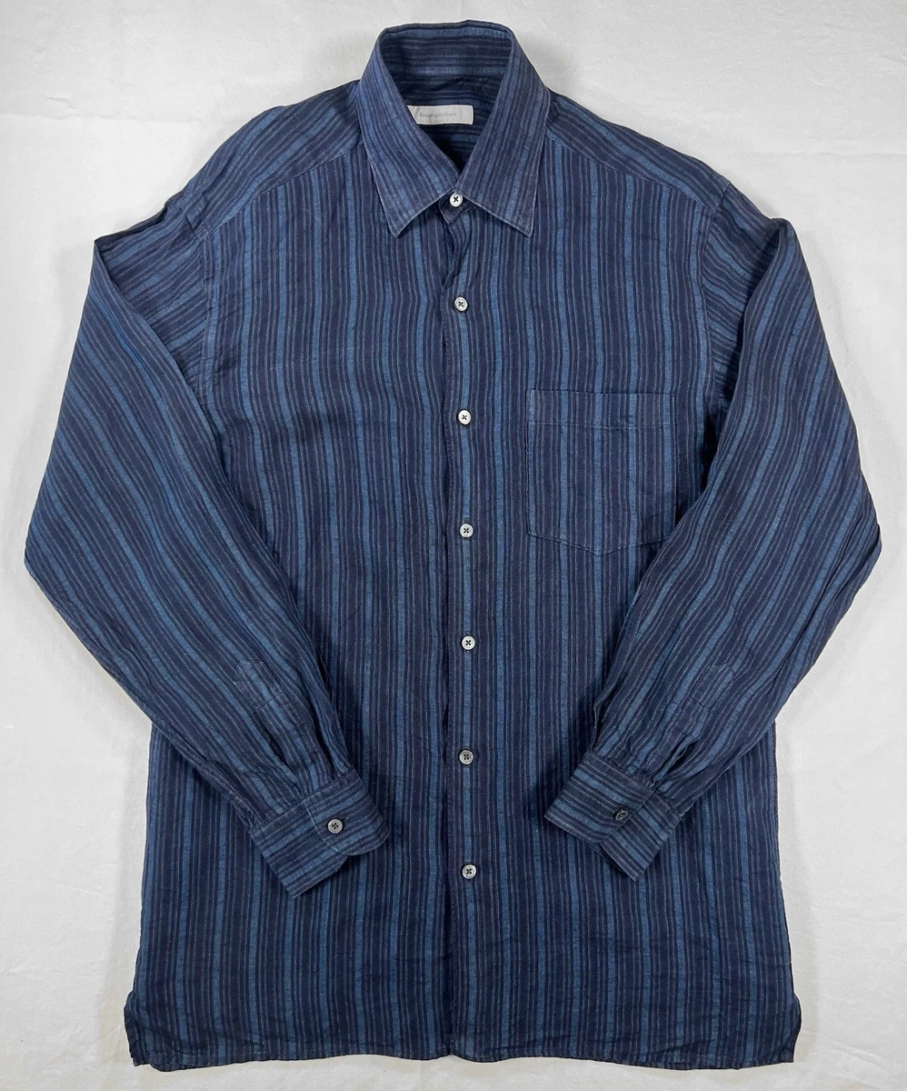Ermenegildo Zegna Linen Casual Button-Down Shirts for Men for sale