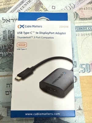 USB-C to 8K DisplayPort Adapter Thunderbolt 3 Port Compatible