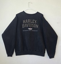 Vintage Harley Davidson Embroidered 100 Years of Great Motorcycles Crewneck Sz L