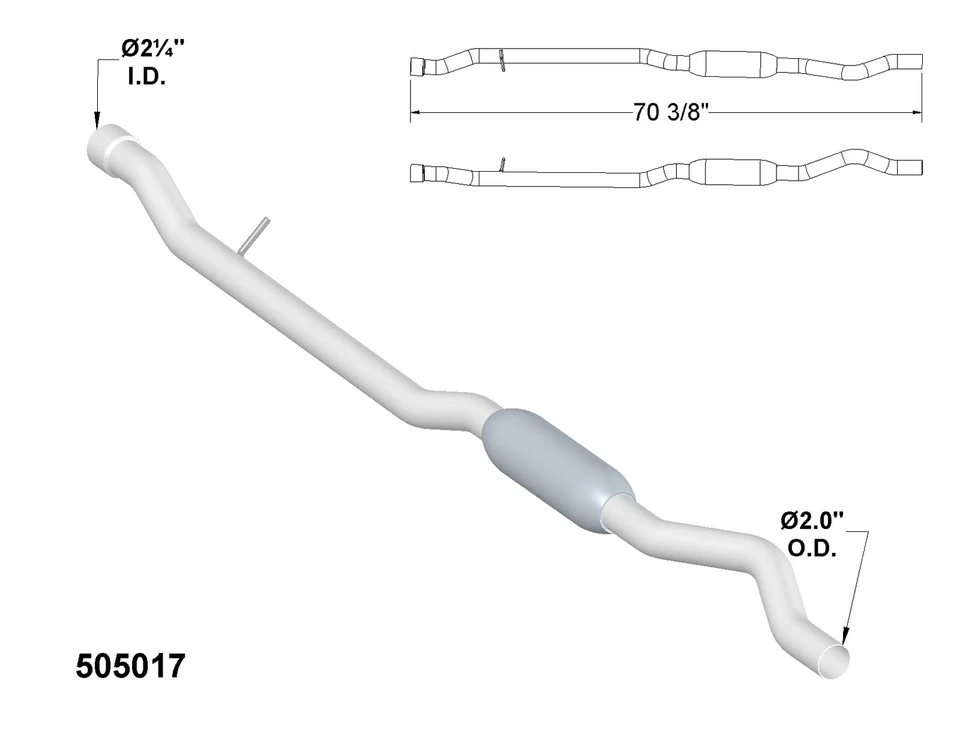 Tubos centrales de escape y escape para Dodge Caliber 2011 Foto 2 de 2
