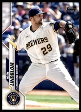 2020 Topps Update Royal Blue Josh Lindblom Milwaukee Brewers #U-41