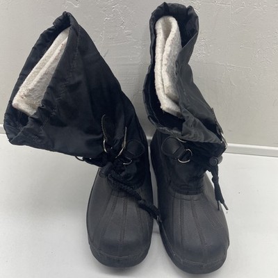Cabela's Youth Snow Boots 3 Black  Removable Wool Sock