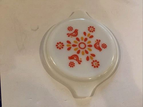 Pyrex Friendship Pattern Oval Casserole/Baking Dish Lid  Vintage 1960s 20-c 18