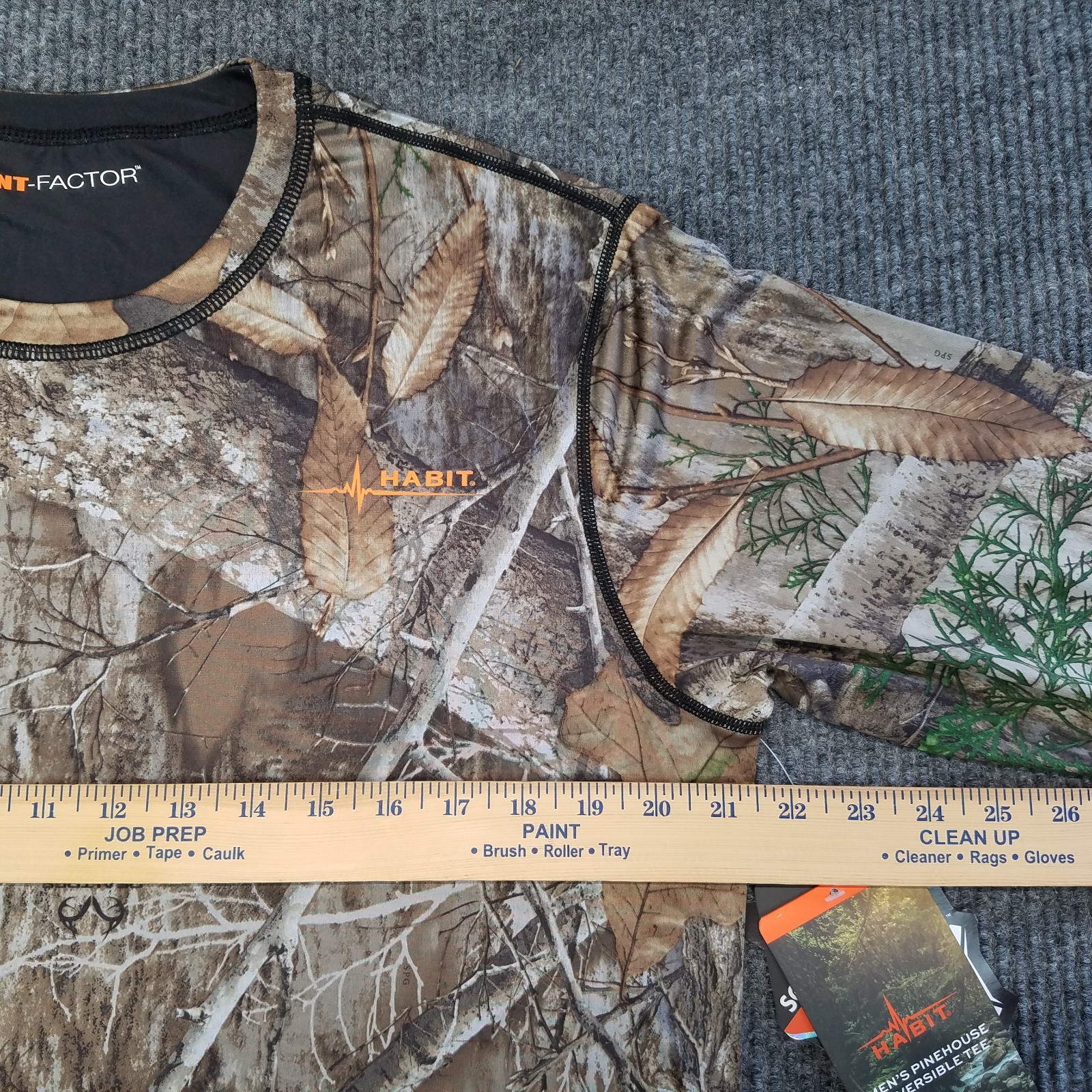 Habit Scent Factor Shirt Mens Medium M Brown Realtree Edge Camouflage Reversible