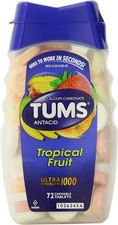 Tums Ultra, Assorted Tropical Fruit, 72 Count Pack of 2 