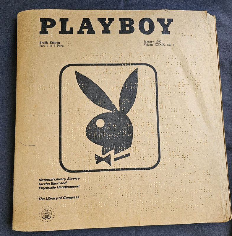 Braille playboy.  Library of Congress, Historical Blind Interest