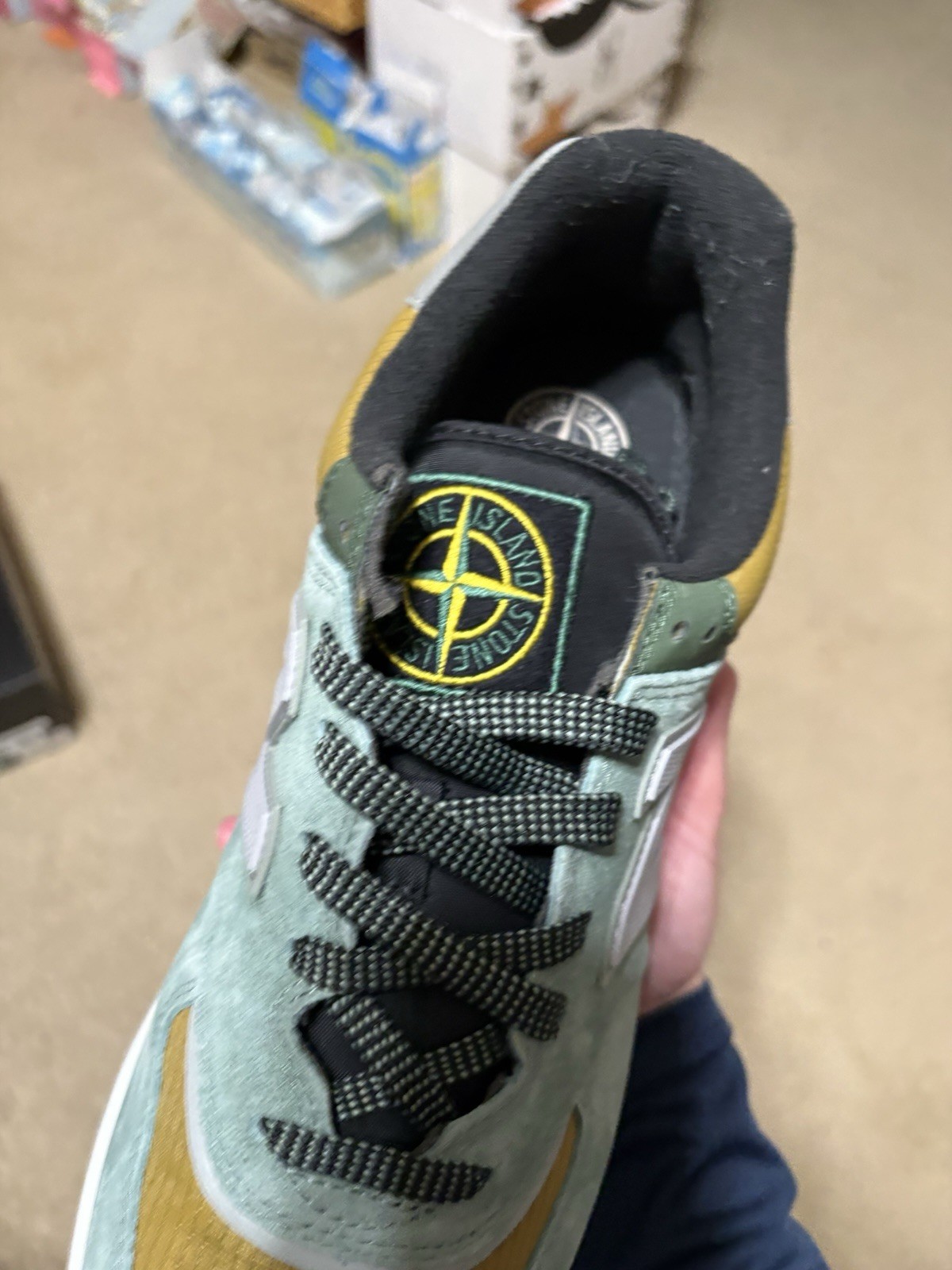 Size 11 - CLEAN New Balance 574 Legacy Stone Island Light Green thumbnail 9