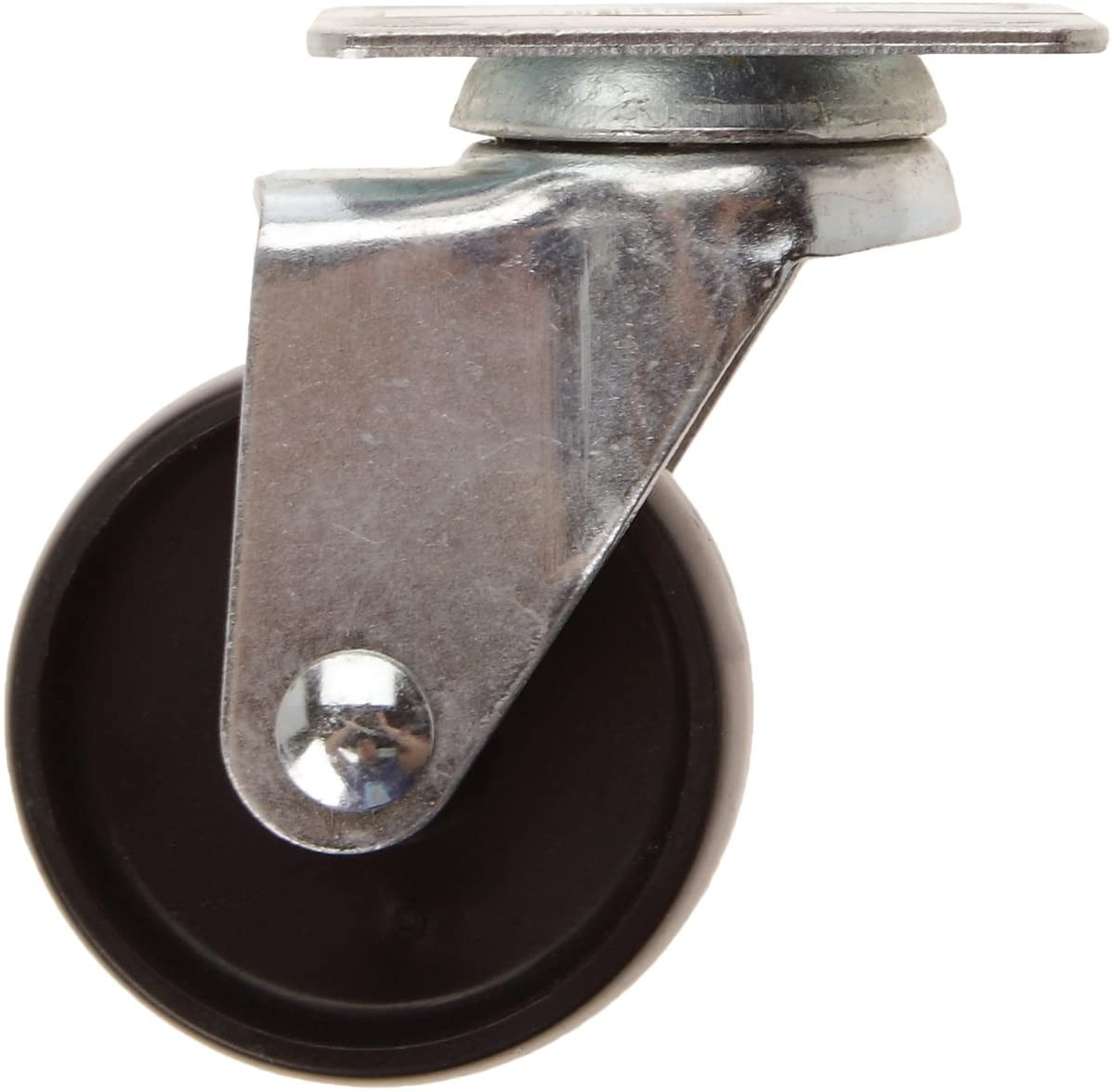 SUKI INTERNATIONAL - RUOTA Ø45MM CON PIASTRA IN ACCIAIO GIREVOLE - COLORE NERO