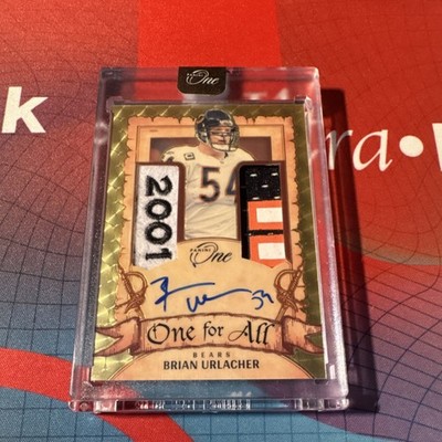 2023 Panini One One for All Gold Vinyl Prizm Brian Urlacher #354 1/1 Patch Auto 