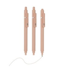 3Pcs 0.5mm Retractable Pens, Pink Gel Ink,Pink