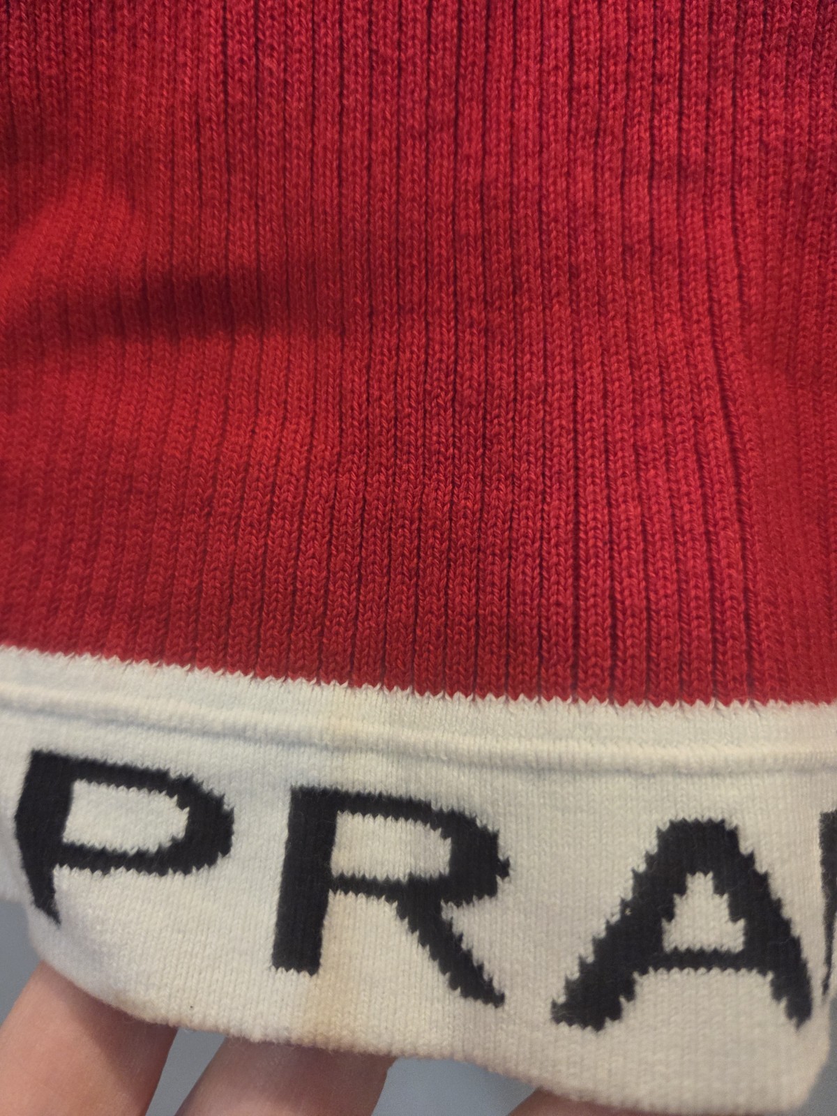 PRADA Women’s Red Tank Top Crop Cotton thumbnail 2