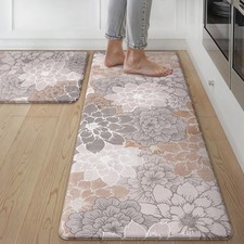 Kitchen Mats for Floor, Kitchen Rugs Non Slip Washable Sets of 2, Waterproof ...