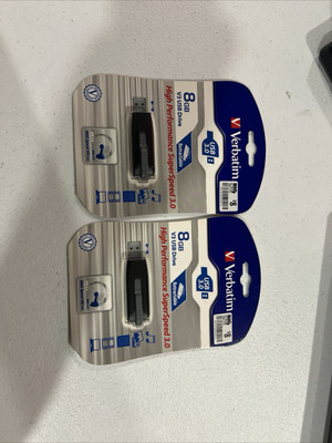 4 - 8GB Verbatim USB2.0 Flash Drive - Blue