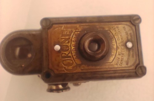 Vintage old rare coronet midget subminiature camera in brown marble finish - Picture 15 of 16