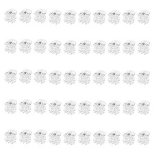 50 PCS Transparent White Mini Hair Claw Clips, Strong Grip Multifunction Clamp