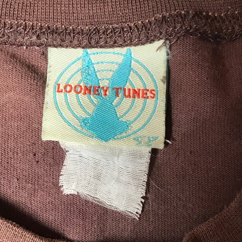 Vintage Looney Tunes Bugs Bunny Bad Hair Day Brown Long Sleeve Top Size Small - Foto 5 di 5