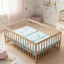 2025 Soft-Firm Pack and Play Mattress 38" x 26" Odorless Dinosaur Print