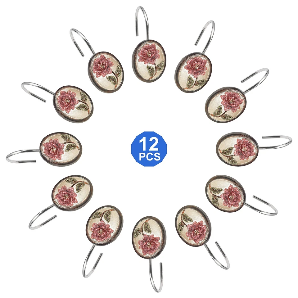 浴帘钩,larrisa 系列,12 件套,玫瑰设计 — 第 4/4 张图片