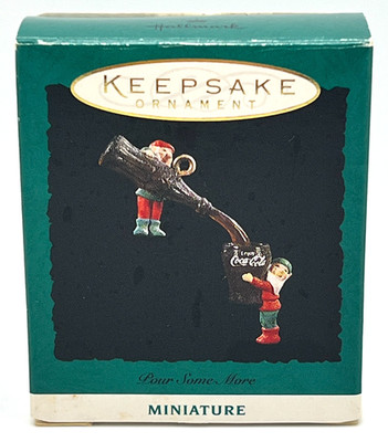 Hallmark Keepsake Miniature Christmas Ornament Coca-Cola Pour Some More 1993