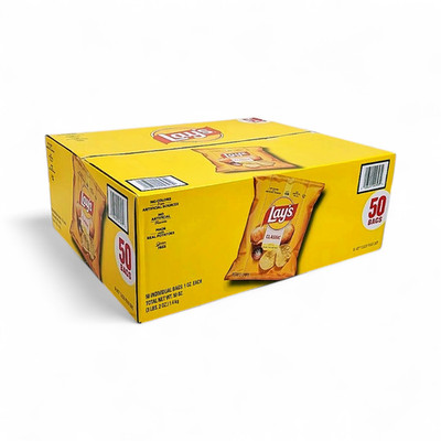 Lay's Classic Potato Chips, 1 oz Snack Bags, 50 Pack