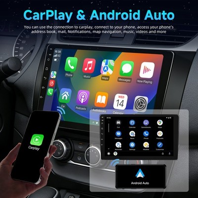 9'' ANDROID15 4+64G APPLE CARPLAY STEREO BLUETOOTH GPS NAV FM 2 DIN CAR RADIO US