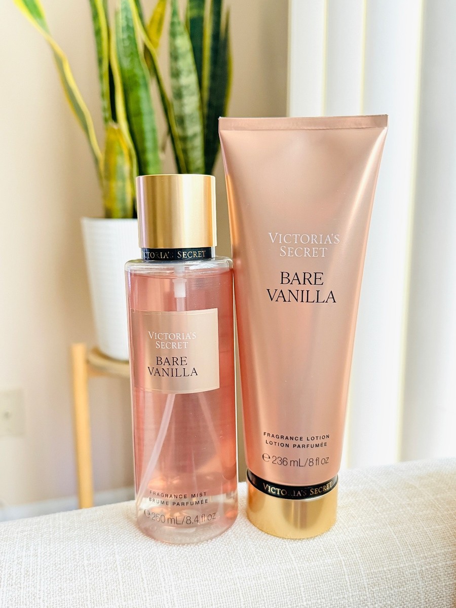 VICTORIA'S SECRET BARE VANILLA FRAGRANCE MIST AND FRAGRANCE LOTION