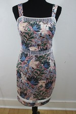 GUESS Los Angeles Floral Shadow Bodycon Dress Blush Multi Size 2