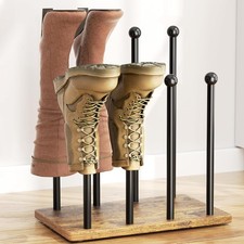 Boot Rack 1 Pack Shoe Organizer 16.4'' Tall Free Standing Shoes Holder Metal ...