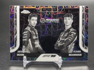 2025 Topps Chrome F1 Oliver Bearman RC Haas Esteban Ocon Laser Refractor #170