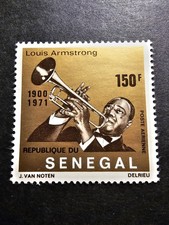 Stamp Senegal Musician Louis Armstrong Music No. 112 New ** Luxury MNH 1971