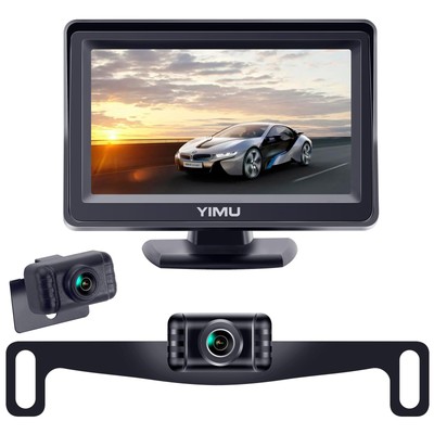 Backup Camera System with License Plate Backup Reverse Camera, Easy Installat...