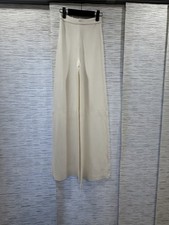 HOUSE OF CB WOMEN MALINA HIGH WAISTED WHITE BANDAGE FLARED TROUSERS XS (US 0-2)
