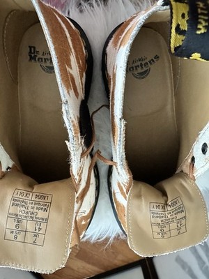 Dr. Martens Hair-On Church Monkey Jersey Cow Print Boot 8M/9W | eBay