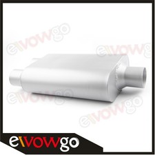 Race Performance Exhaust Oval Muffler Silencer 2.5 Center In Dual 2.5 Out
